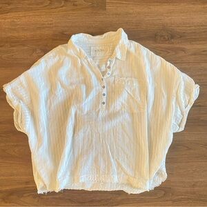 We The Free White Blouse oversized fit
